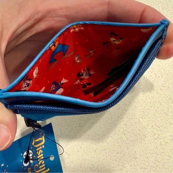 Disney Blue Wallet with Pink Castle Embroidery! Special Edition! - Picture 4 of 5